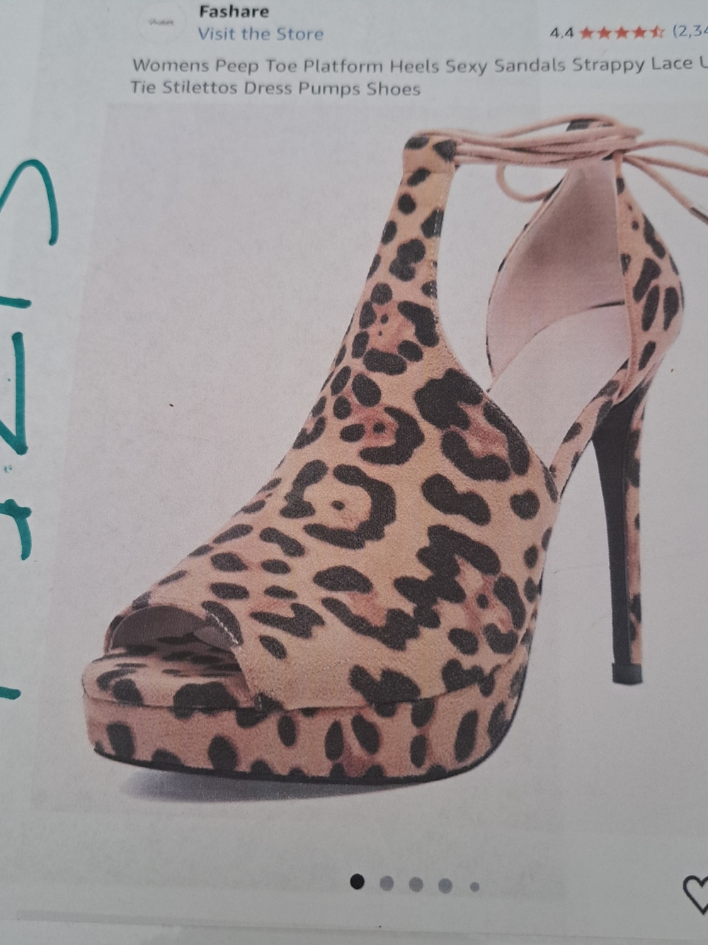 Leopard Print Peep-Toe‎ Platform Heels - Brown/Black